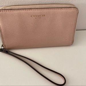 Coach pink wristlet